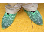 Shoe cover plastic Green - bag 100pcs